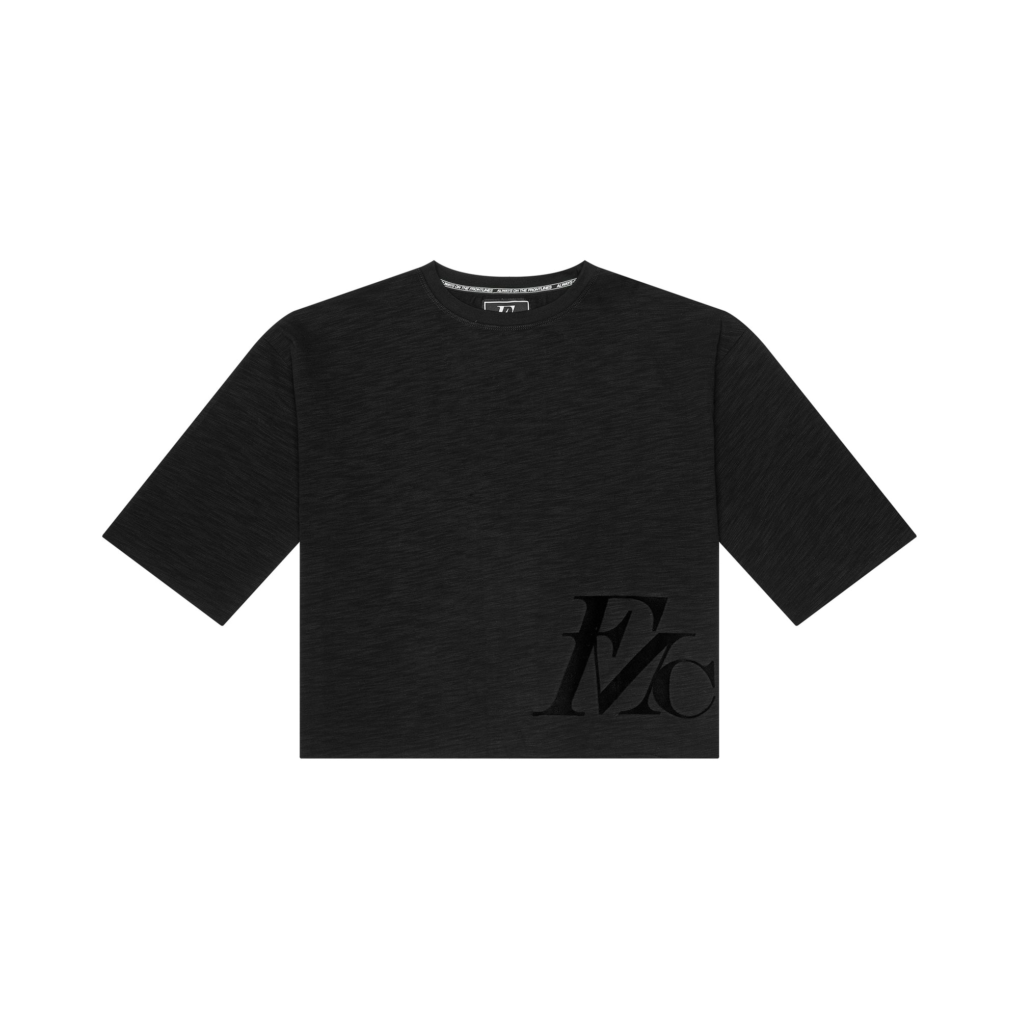 Slub cropped T-shirt