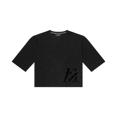 Slub cropped T-shirt