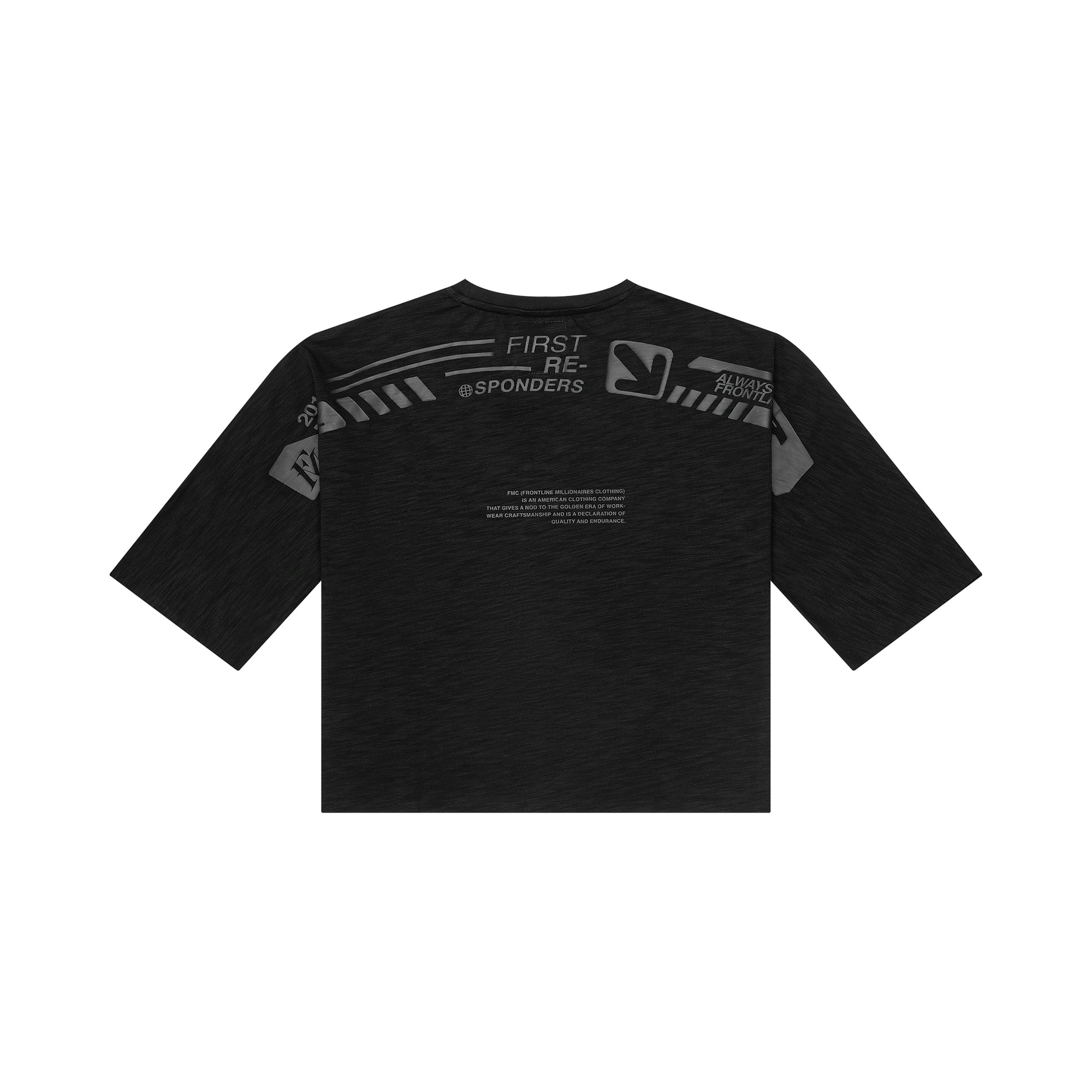 Slub cropped T-shirt