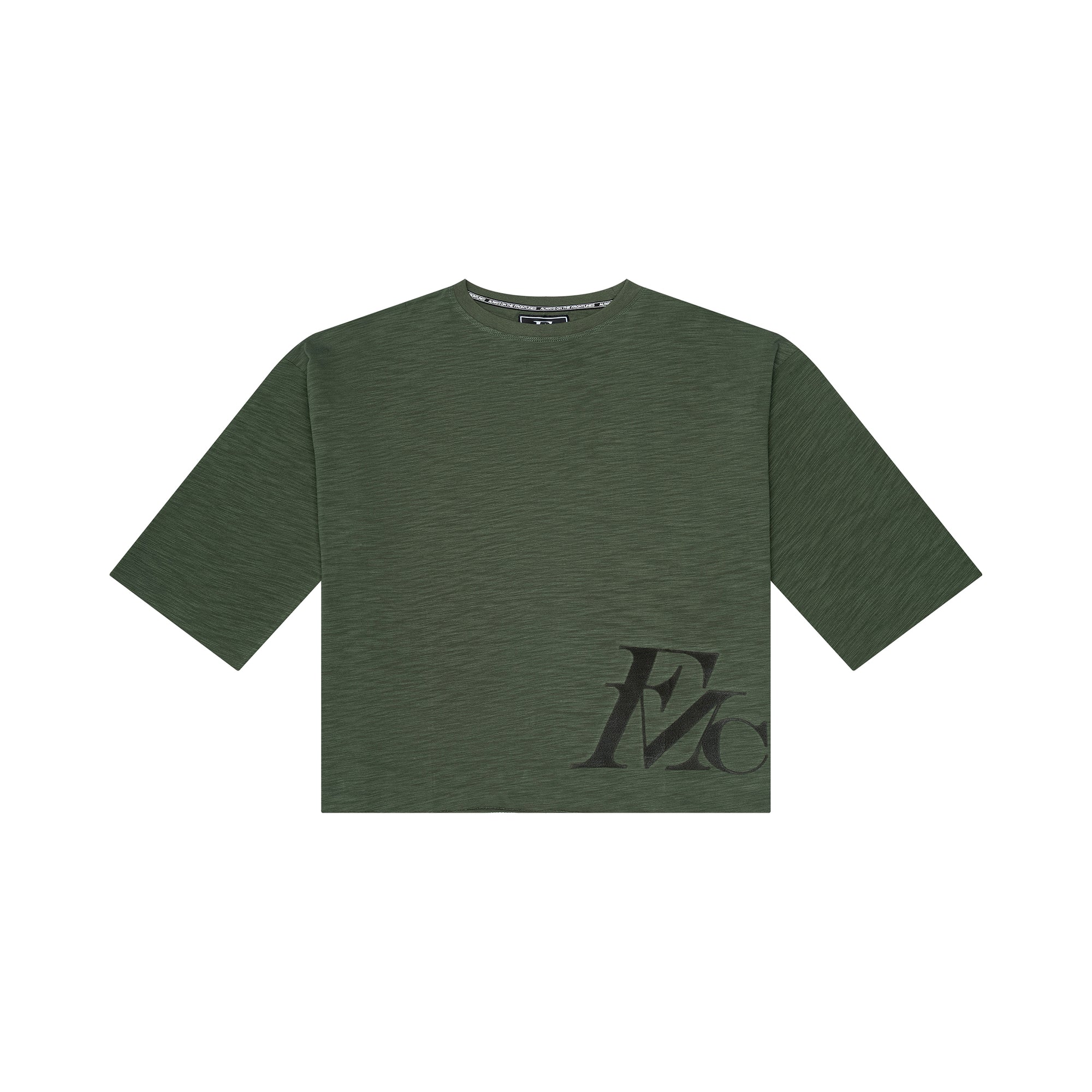 Slub cropped T-shirt