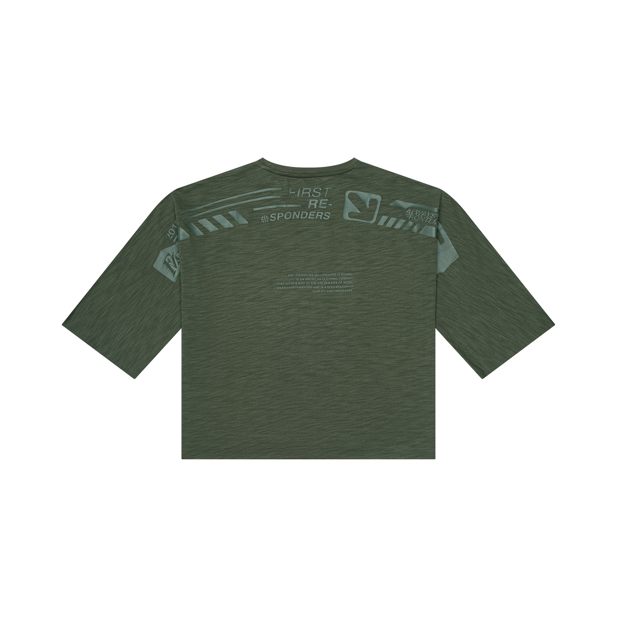 Slub cropped T-shirt