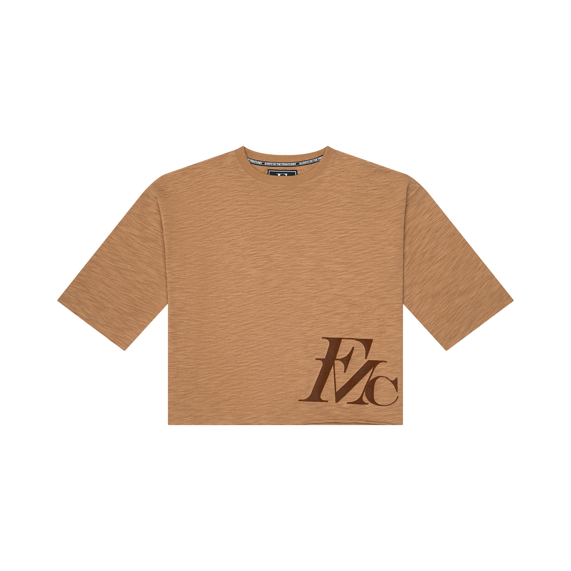 Slub cropped T-shirt