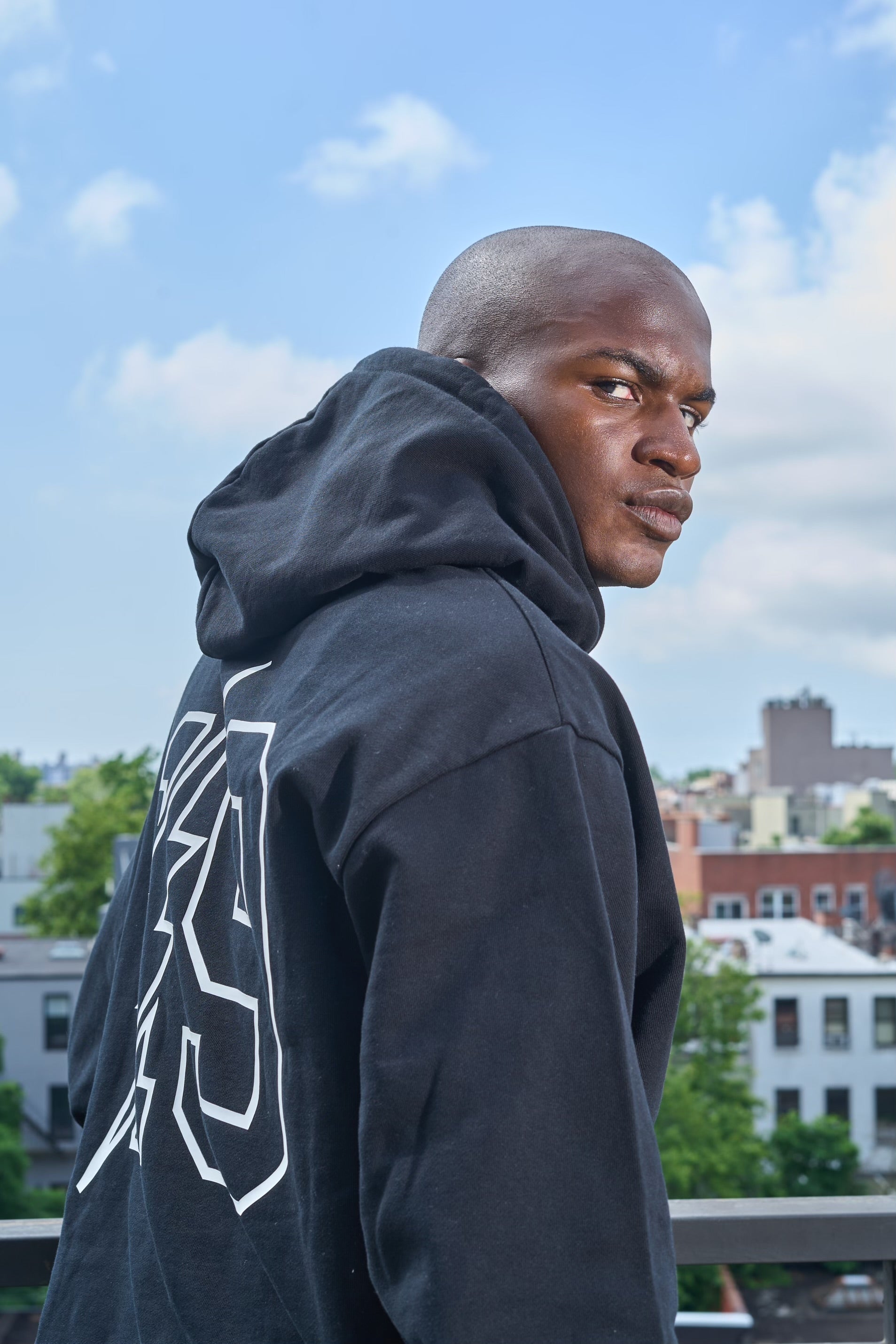 Established cropped hoodie