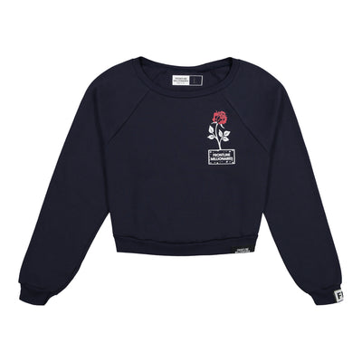 rose from the concrete fleece cut-off raglan